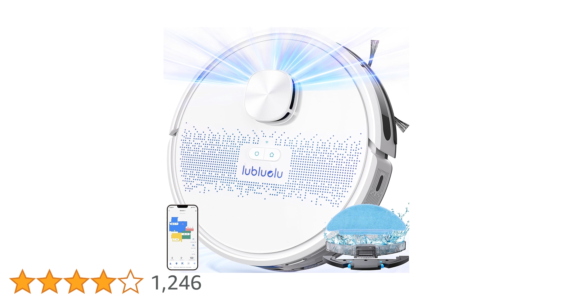 Amazon | ロボット掃除機 3000Pa 強力吸引 高精度マッピング機能