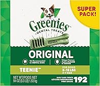 GREENIES Original TEENIE Natural Dental Care Dog Treats, 54 oz. Pack 1 (192 Treats)GREENIES Original TEENIE Natural Dental Care Dog Treats, 54 oz. Pack 1 (192 Treats)