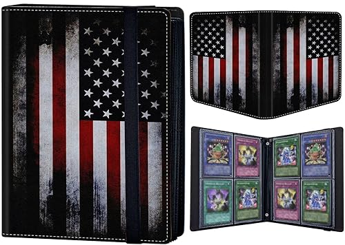 Carpeta de tarjetas coleccionables de 4 bolsillos para 320 tarjetas, libro con banda elástica que se adapta a la mayoría de tarjetas de tamaño