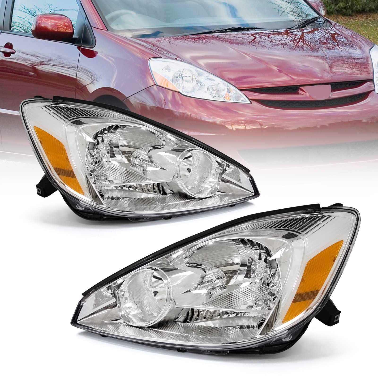 Amazon.com: AS Headlight Assembly for 2004-2005 Toyota Sienna ...