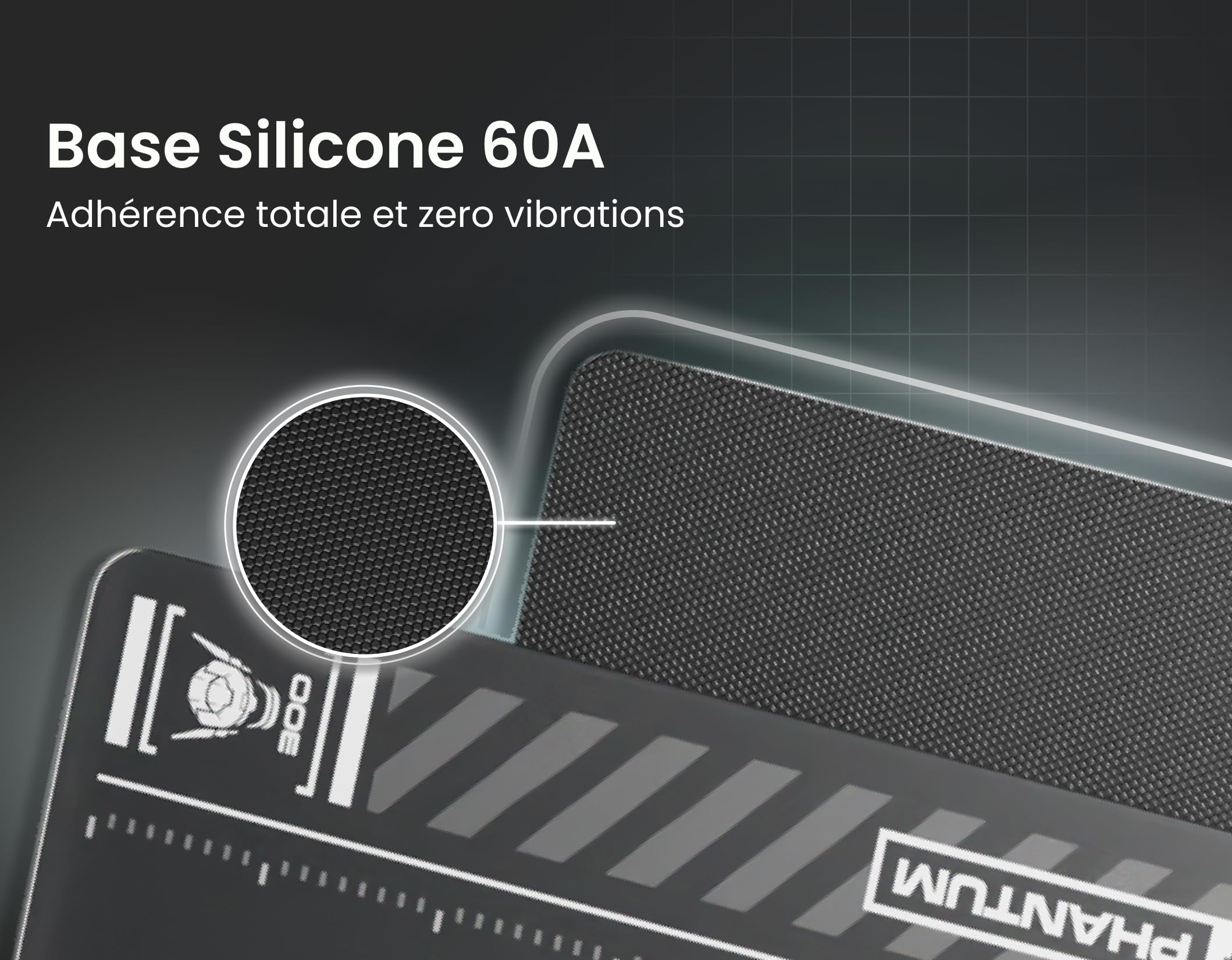 Phantum ZSO-01 - Tapis de Souris Gaming en Verre 490x420mm - Édition Limitée Numérotée - Surface Micro-Gravée Haute Précision - Base Silicone Antidérapante - Glisse Ultra Fluide & Stopping Power