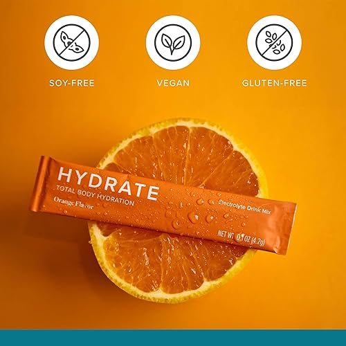 Miniatura 4 de Isagenix Hidrata  Hidratación superior con más de 1625 mg de electrolitos esenciales  Sin azúcar añadido  Sabor naranja  Barras de 0.1 oz  24