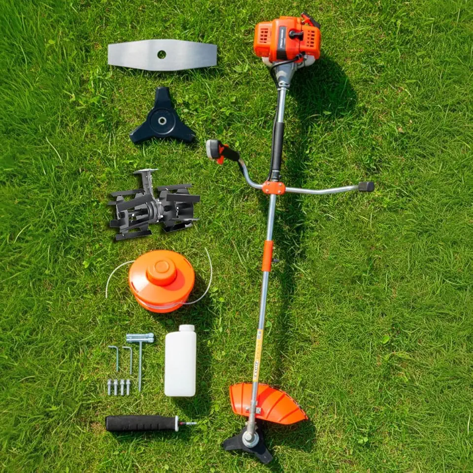 Roçadeira Profissional Nakasaki 3.5hp 75cc 2 Tempos Com Enxada Rotativa