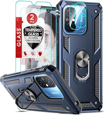 Cover LeYi Per Google Pixel 9A Con Supporto Anello 360° E Protezione Fotocamera - Custodia Antiurto Militare (Nero)