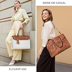 Shrrie 15.6 pouces Sac pour ordinateur portable pour femmes, Sac de travail imperméable Sac pour portable,Brefcase avec Satchel Purse