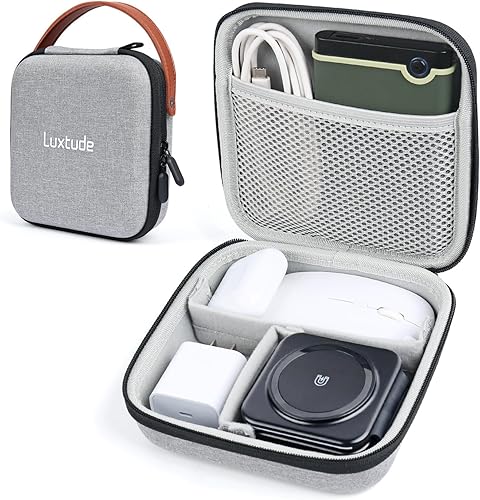 Luxtude Organizador electrónico de viaje, organizador de cargador pequeño, bolsa de tecnología de viaje, bolsa de electrónica portátil, funda de