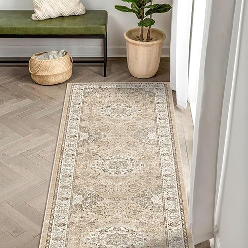 Miniatura 609 de Alfombra lavable para pasillo y de cocina, alfombra de entrada, vintage, suave para el suelo, alfombra antideslizante para interiores, para baño