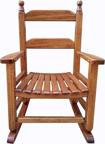 Miniatura 8 de K081WT - Mecedora de madera blanca duradera para niños, para interiores o exteriores, apta para niños de 3 a 7 años