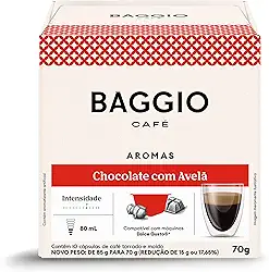 Baggio Café Cápsulas De Café Aroma Chocolate Com Avelã Compatível Com Máquinas Dolce Gusto Contém 10 Cápsulas