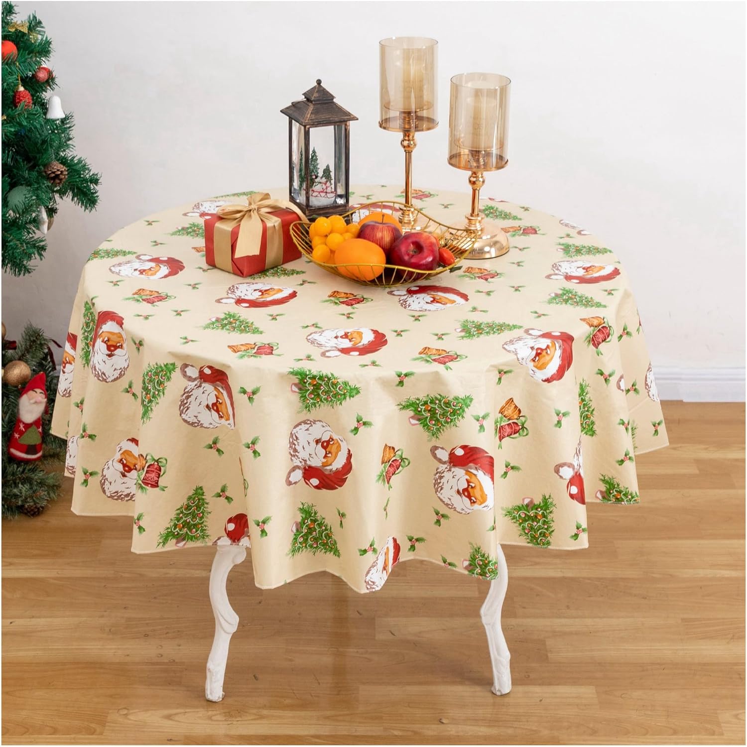 DwEllAid Christmas Tablecloth Disposable Tablecloth Vinyl
