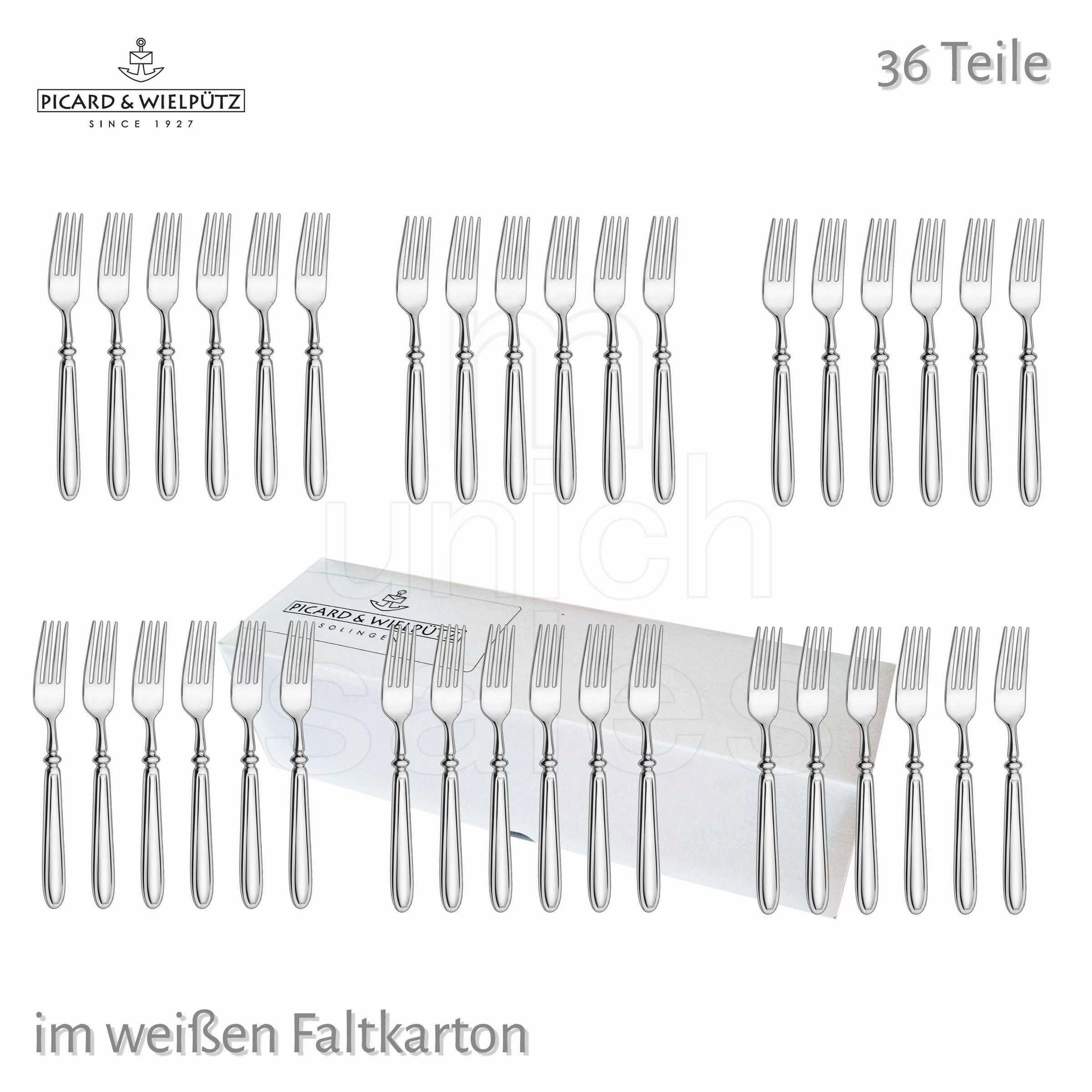 36 tenedores para aperitivos de postre, la serie Landhaus de Picard & Wielpütz