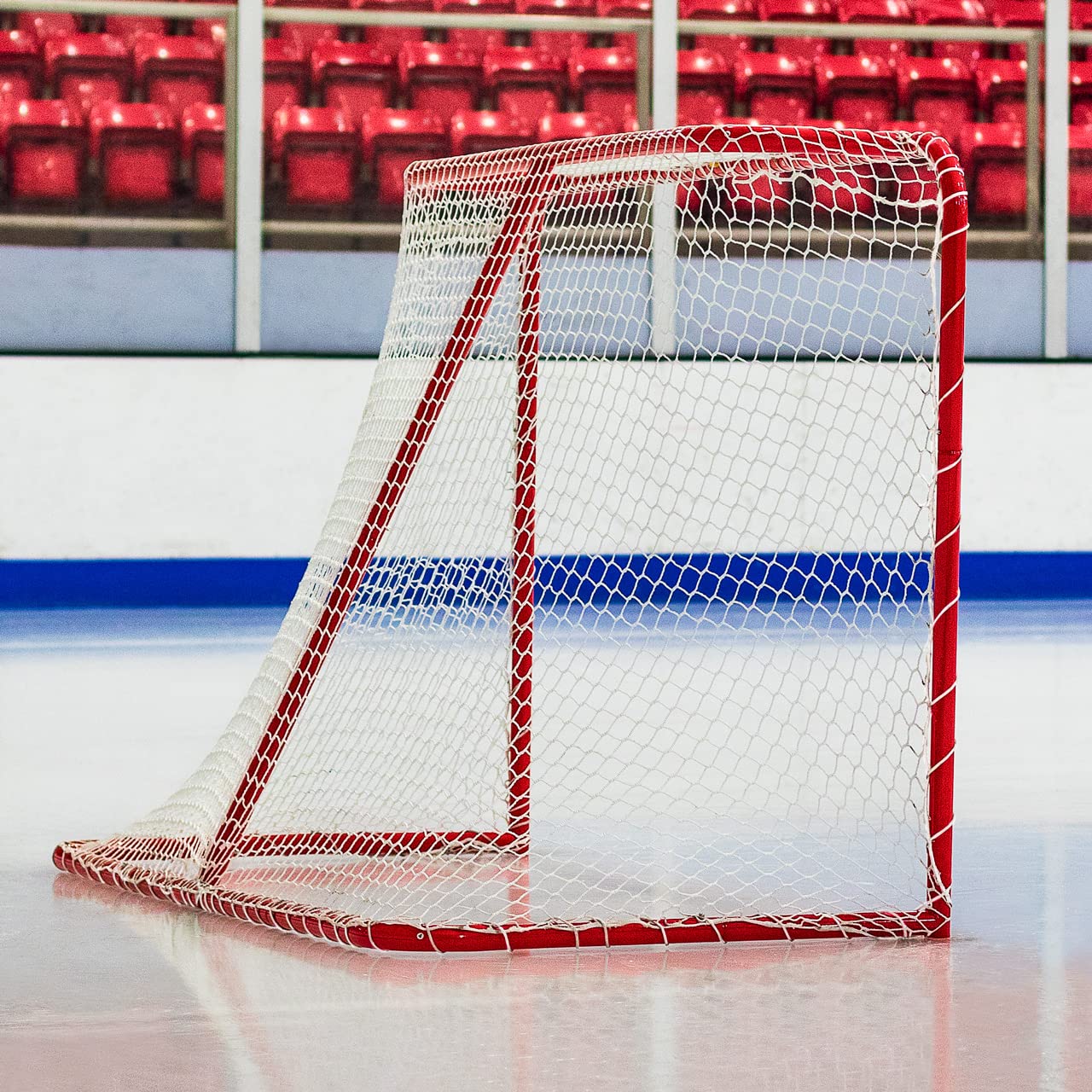 FORZA But de Hockey sur Glace 1,8m x 1,2m – Cages de Hockey en 3,8cm Acier avec 5 mm Filet | Classique Cage de Hockey – Taille Réglementaire