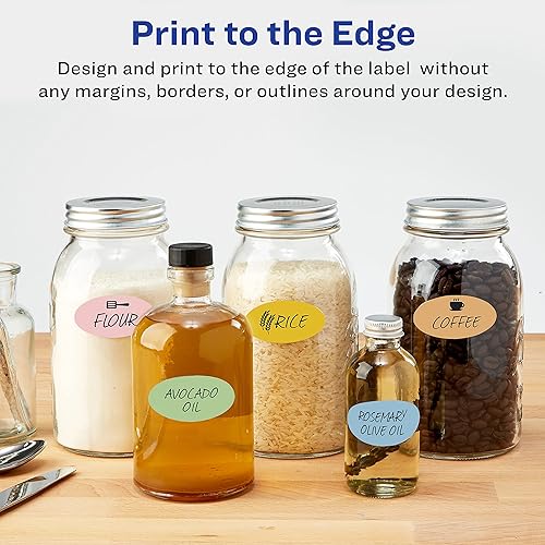 Miniatura 4 de Etiquetas ovaladas texturadas Avery blancas 1125 x 2250 pulgadas