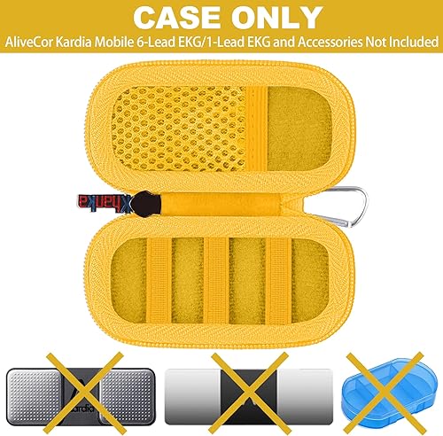 Miniatura 6 de Khanka Reemplazo de carcasa rígida para AliveCor Kardia Mobile ECGKardiaMobile 6L EKG (Amarillo)