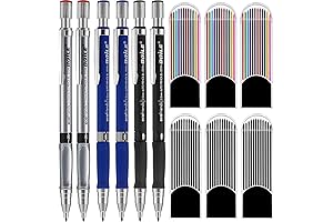 EXCELFU 6-Pack Color and Black Mechanical Pencils