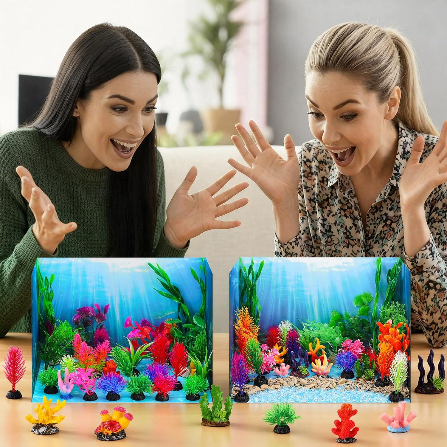 Sureio 60 Pcs Ocean Diorama Kit Habitat Project Supplies