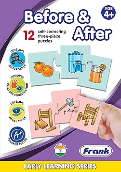 Frank Before & After (36 Pieces) 12 Self-Correcting 3 Pcs Puzzle-Early Learner Educational Jigsaw Puzzles Set with Images for Kids 4 Years and Above - Educational Toys and Games - 10348 - image, photos