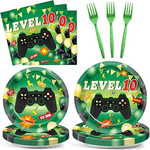 Miniatura 34 de 96 piezas de suministros de fiesta de 2º cumpleaños de autos de carreras, juego de vajilla a cuadros para decoración de mesa rápida, platos