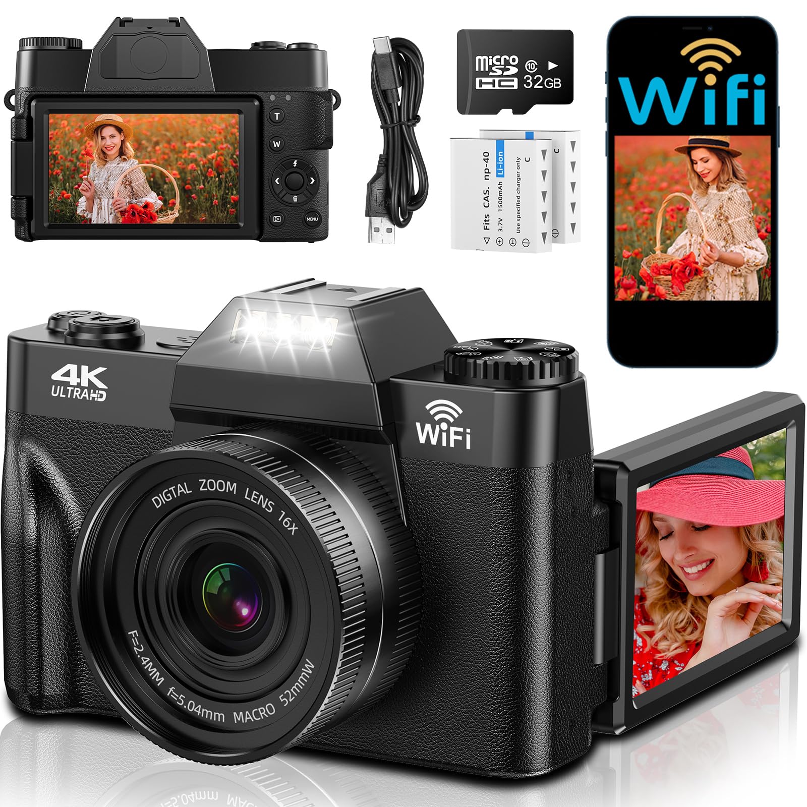 4K Digital Camera with WIFI