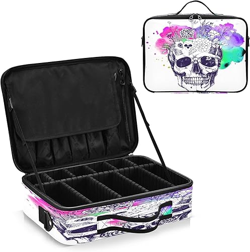 Miniatura 2 de Flower Vase Made Skull Happy Halloween travel cosmetic bag for women bags for women travel toiletry bag women women large capacity makeup organizer