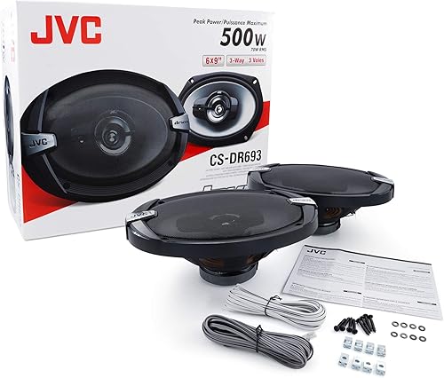 Miniatura 2 de JVC CS-DR693 DRVN - Altavoces para automóvil, 500 vatios de potencia por par, 250 vatios cada uno, 6 x 9 pulgadas, rango completo, 3 vías,