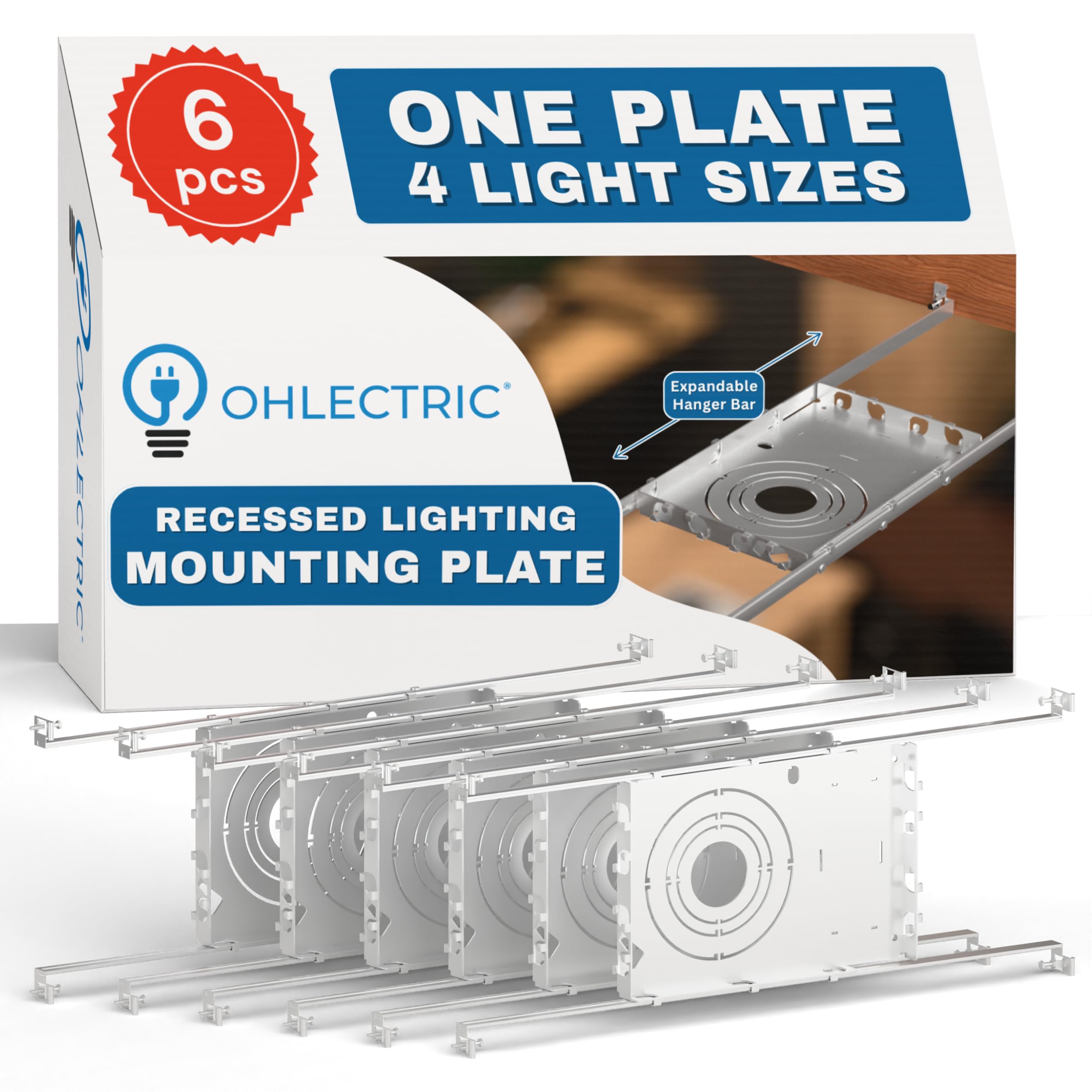 OHLECTRIC Recessed Light Mounting Plate, Rough-in Plates. Multi