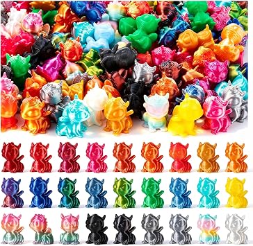 WDAHDHP Mini 3D Printed Dragon, 120Pcs Plastics Tiny Animals Little Small Figures Miniature Bulk for Micro Fairy Garden Landscape Accessories Indoor Outdoor Decor