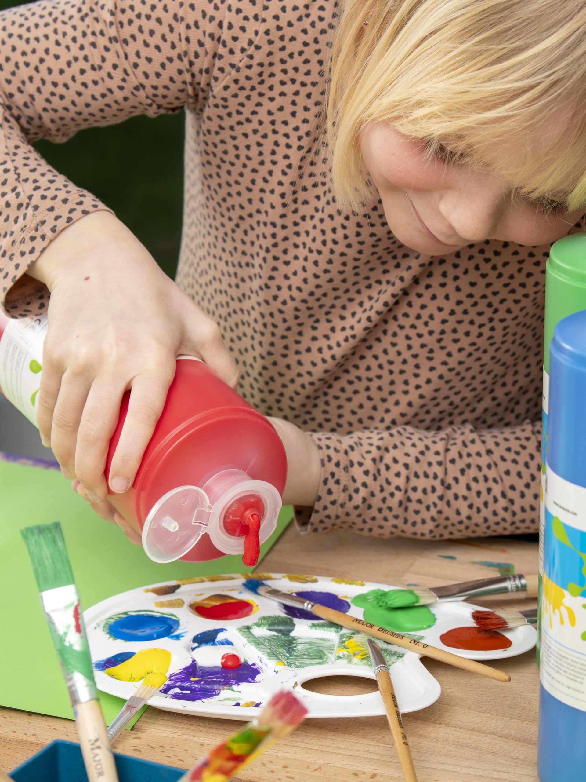 Betzold Temperafarben, 6er-Set je 1 Liter flüssige Malfarben | Kunst-Unterricht