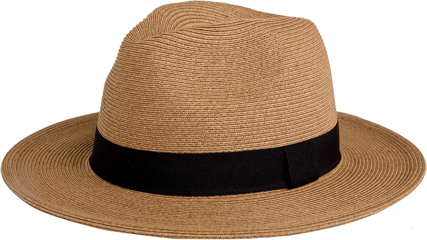 Pineapple&Star Sun Straw Fedora Beach Hat Fine Braid UPF50+ for Unisex