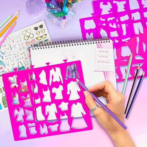 Miniatura 5 de Fashion Angels I Love Fashion - Cuaderno de bocetos para niños diseño de moda para principiantes bloc de bocetos de moda con plantillas y