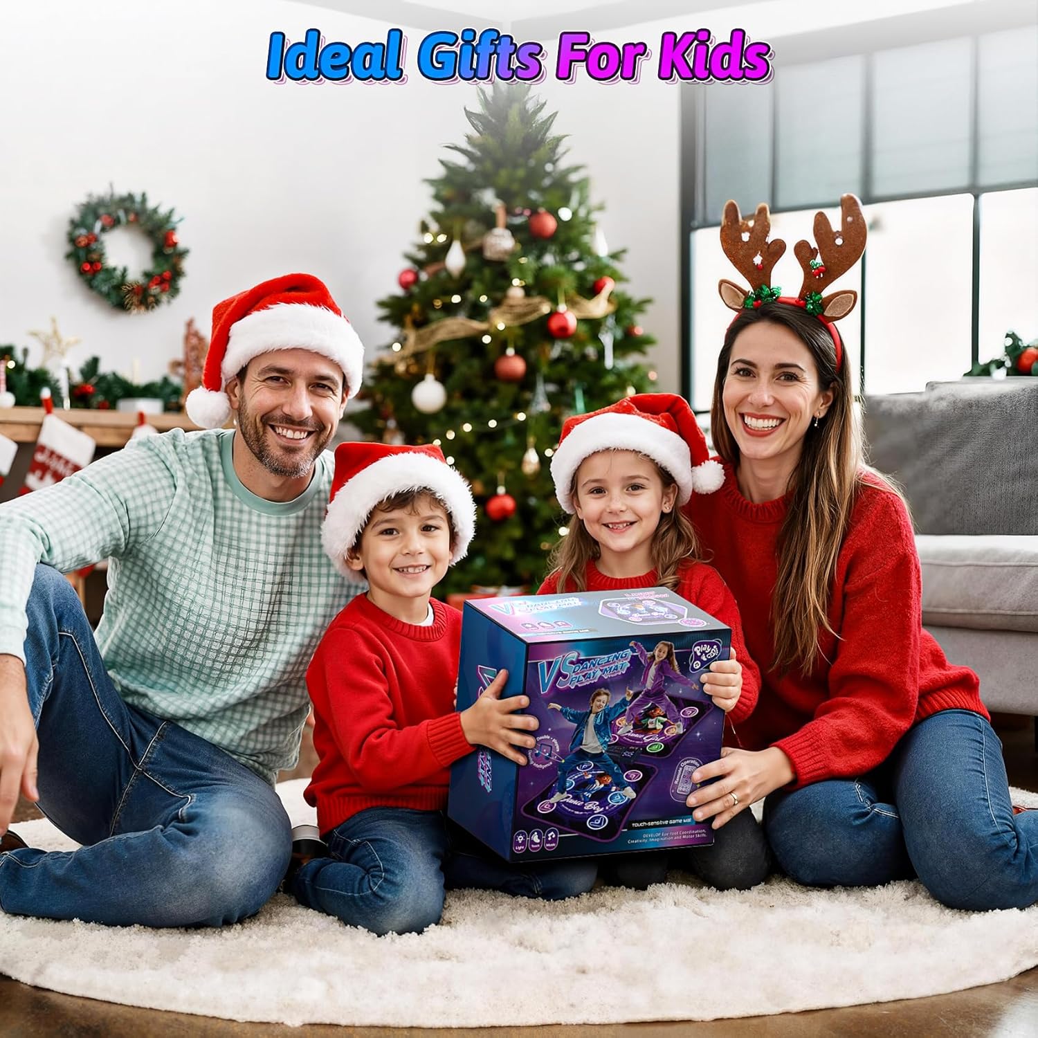 Dance Mat Toys for 3-12 Year Old Kids,Kids Dance Mat with Light Up 12-Buttons & 5 Game Modes,Double Player Dance Pad for Girls Boys, Birthday Xmas Gifts for 3 4 5 6 7 8 9 10+ Year Old Girls Boys - Image 6