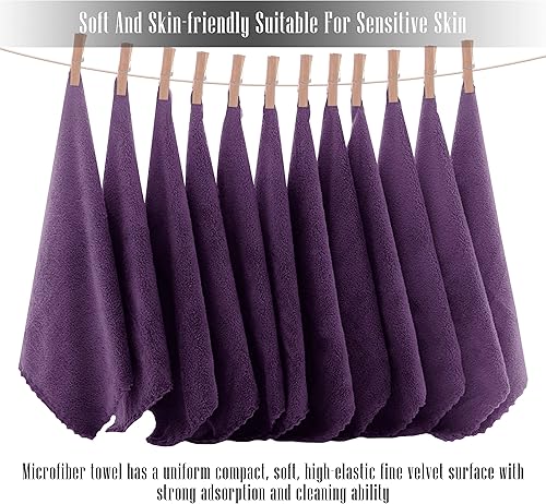 Vista 147 de TENSTARS - Toallas de mano para baño con dobladillo de seda, secado rápido, toalla absorbente de microfibra ultrasuave para baño, fitness, gimnasio