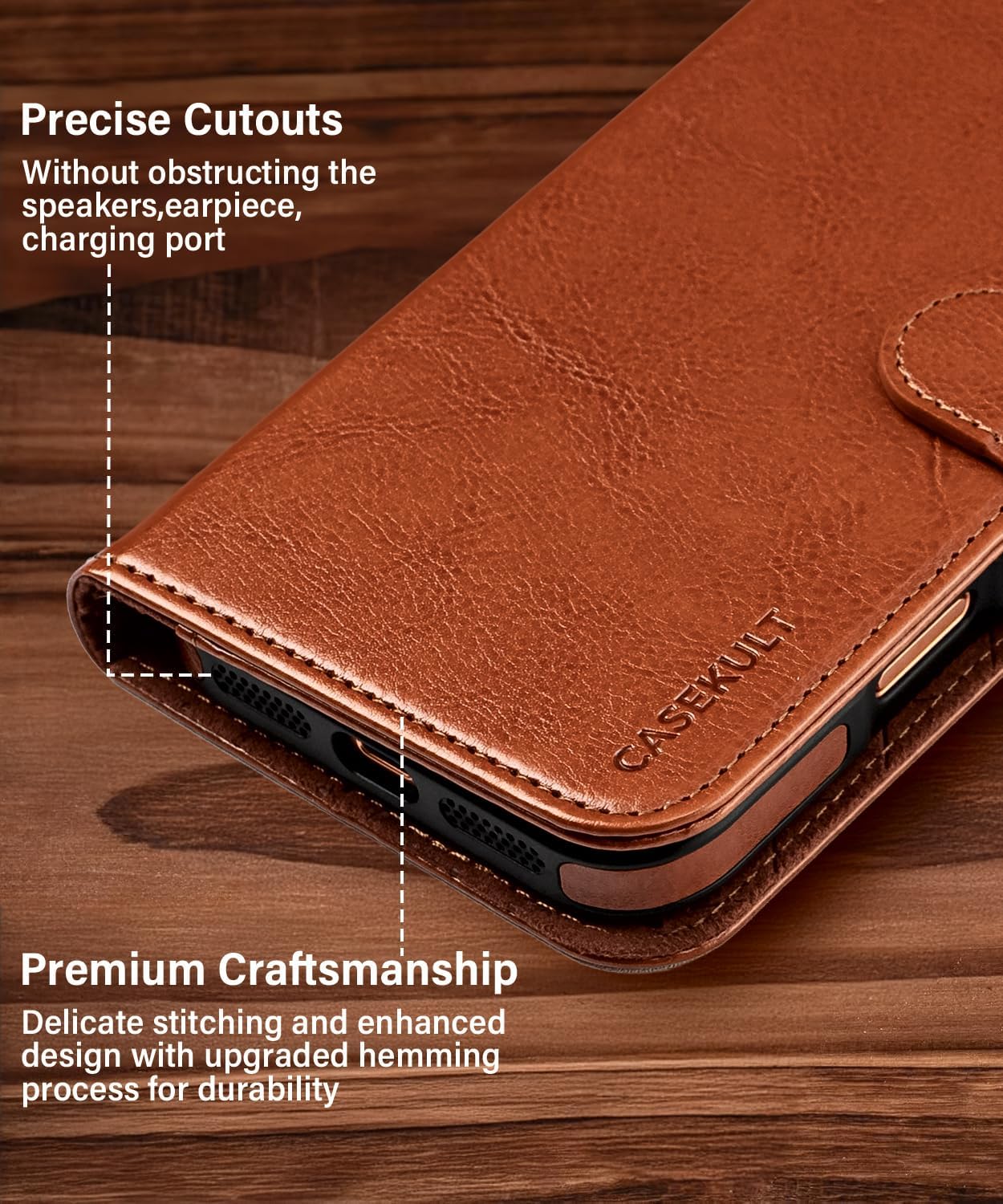 for iPhone 17 Pro Max Leather Wallet Case Compatible with MagSafe,Retro Leather Flip Case with Kickstand and Card Slots Magnetic Phone case for iPhone 17 Pro Max,Brown