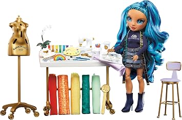 Rainbow High Fashion Studio - Exclusive Doll With Clothing, Accessories & 2 Sparkly Wigs - Dream & Design Studio Playset