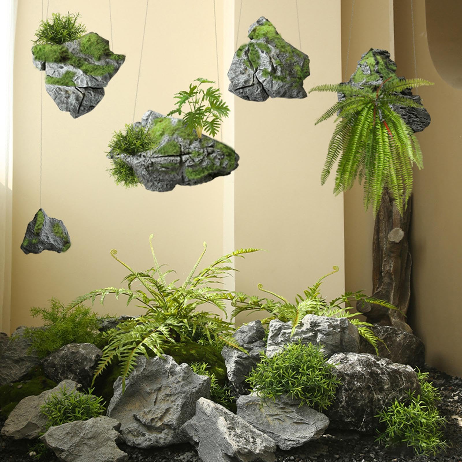 Roccia Artificiale per Paesaggio, Scultura Decorativa in Schiuma, Statuetta da Giardino per Esterni, Ornamento per Roccia, Modello Realistico, Style I