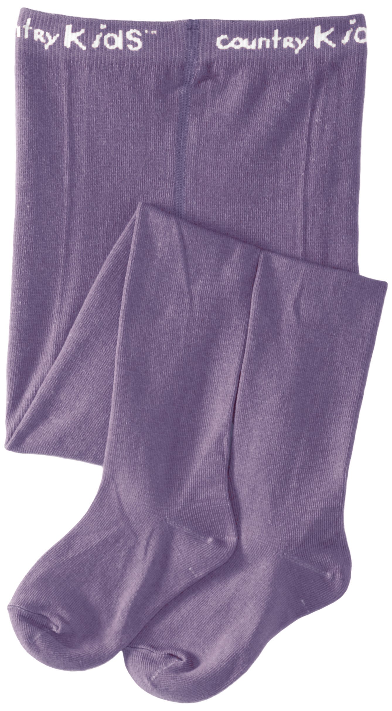 Country Kids Baby Girls 0-24m Luxury Cotton Tights, Purple (Dusky Grape), 12-24 Months