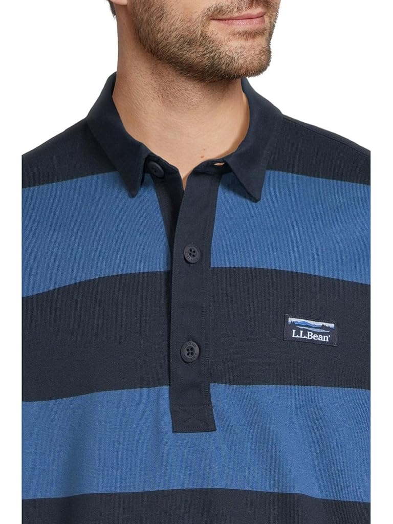 Navy L.L.Bean Bean's Vintage Soft Rugby Stripe