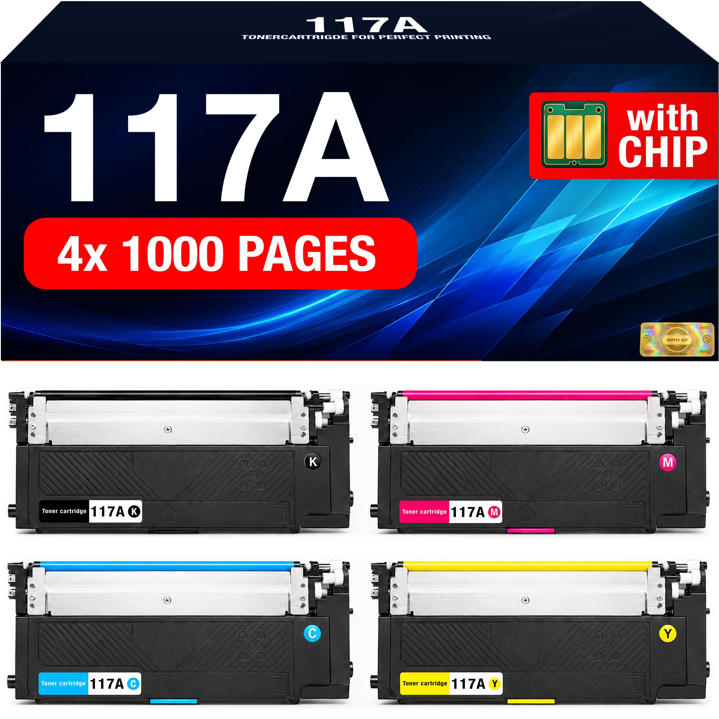 Supply Guy 117A Lot de Toners pour HP MFP 178NW 178NWG 179FWG 150NW
