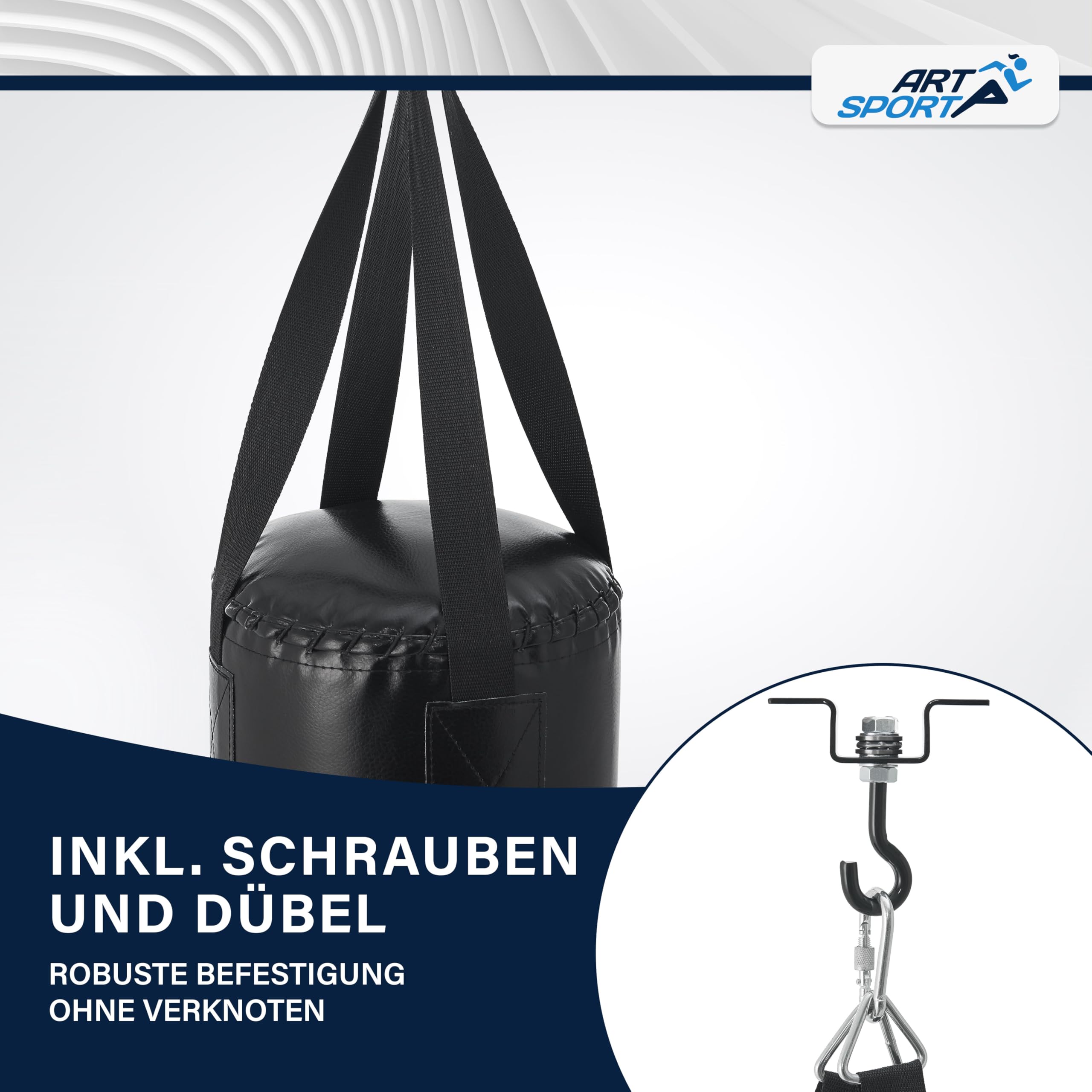 ArtSport® Boxsack Kinder - 8kg Boxsack Hängend inkl. Boxhandschuhe, Bandage & Deckenhalterung - Ideales Sport Set zum Boxen ab 6 Jahren