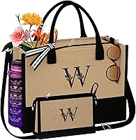 Vista 1 de Bolsas de mano con monograma para mujer, bolsa de maquillaje, regalos de cumpleaños para mamá, regalos de dama de honor, bolsas de regalo
