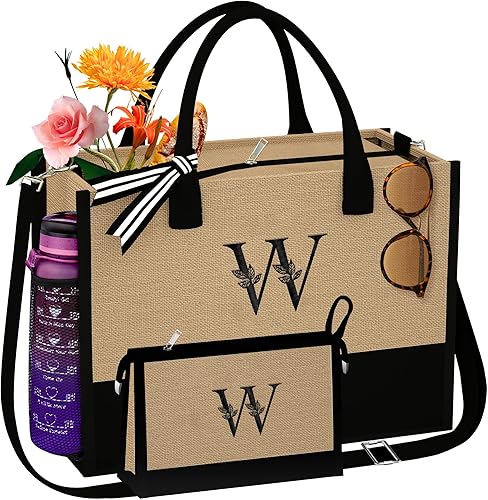 Bolsas de mano con monograma para mujer, bolsa de maquillaje, regalos de cumpleaños para mamá, regalos de dama de honor, bolsas de regalo