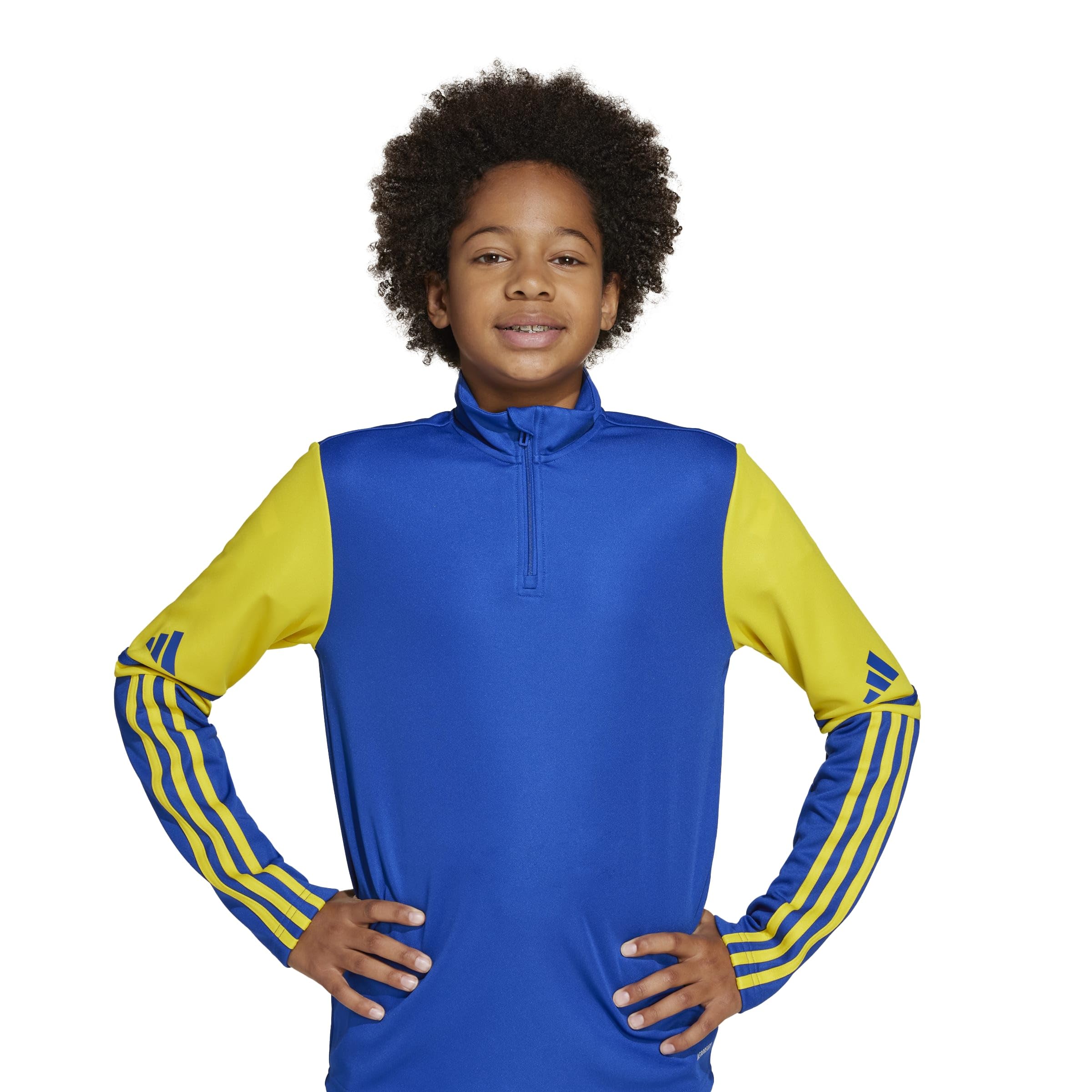 adidas Uniseks - dzieci Squadra25 Training Top Kids Sweatshirt, team royal blue/team yellow, 11-12 Years