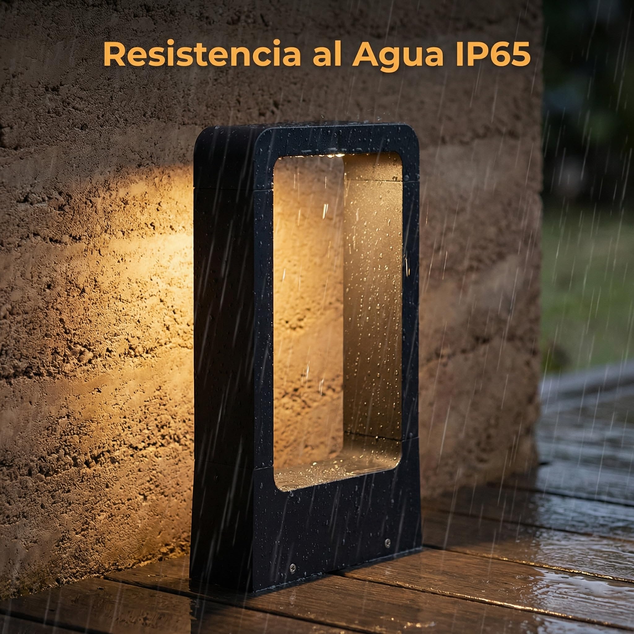 BARCELONA LED Bolardo LED Exterior 7W IP65 Negro Aluminio Luz Cálida 3000K Baliza Jardín Moderna Minimalista Iluminación Camino Patio Terraza Exterior Resistente Agua Diseño Industrial