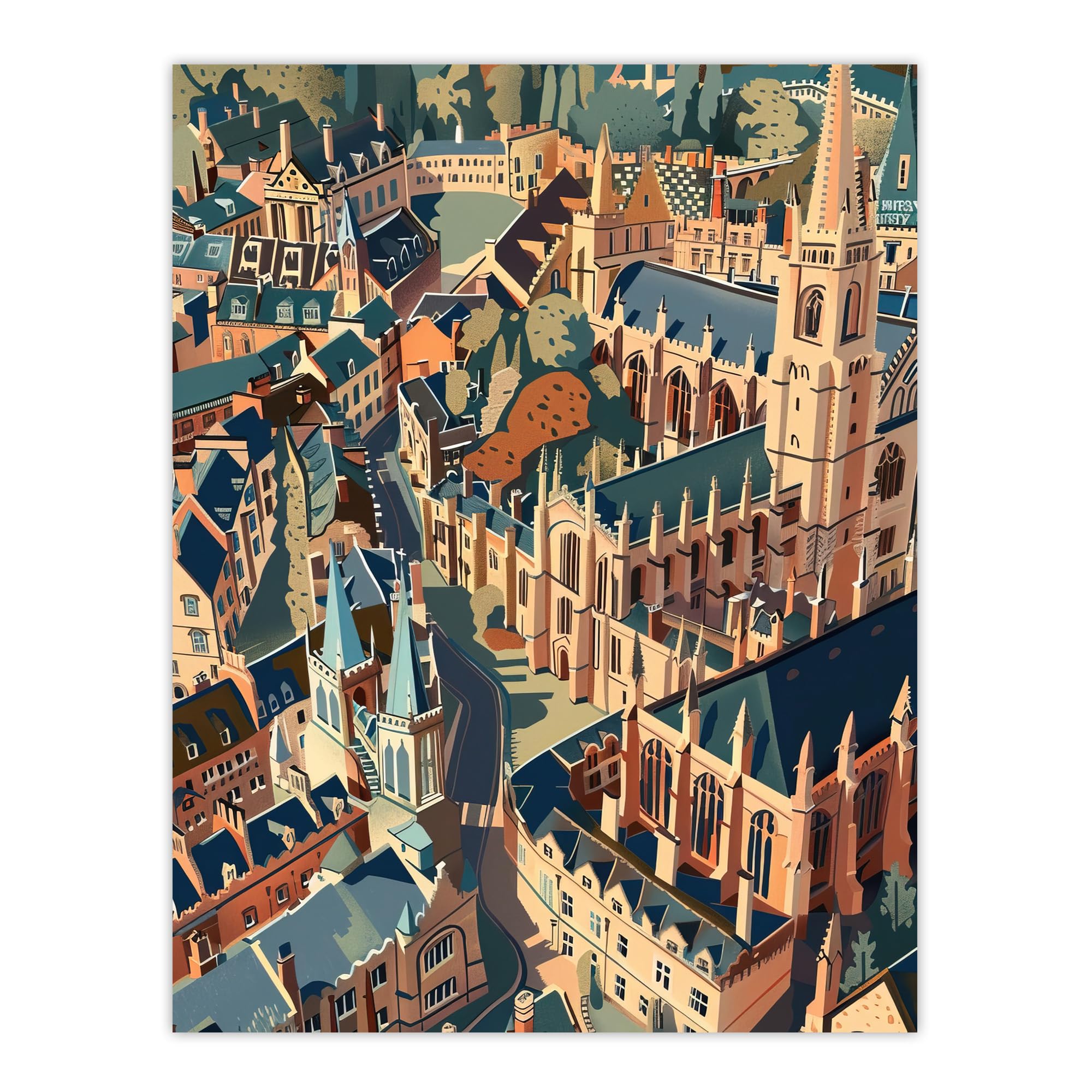 Artery8 Christ Church Cathedral Wall Art Print Beige W18" x H24"