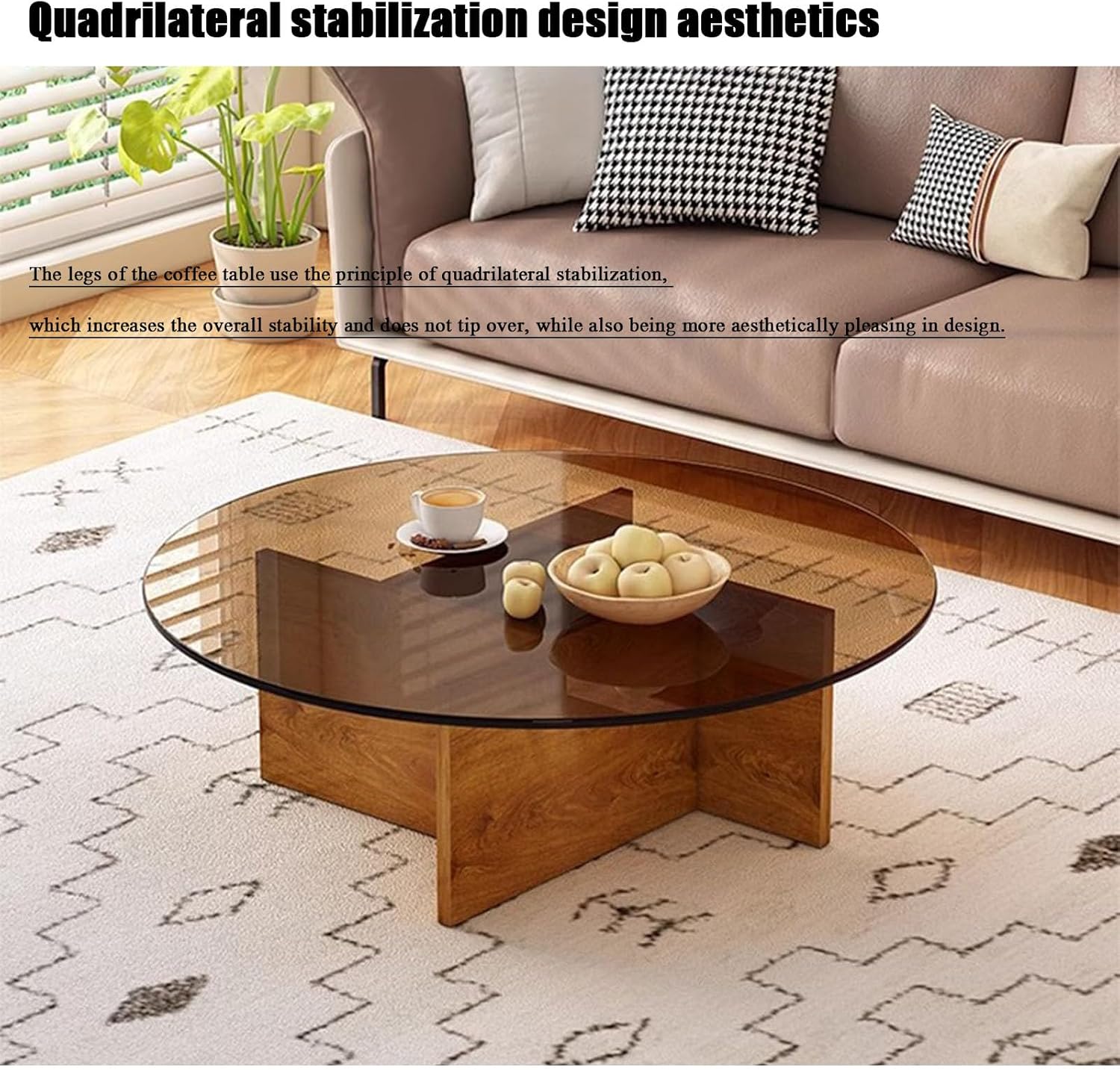 ☆ミッドセンチュリー☆ 丸型 ラウンドテーブル ビンテージ 強化ガラス