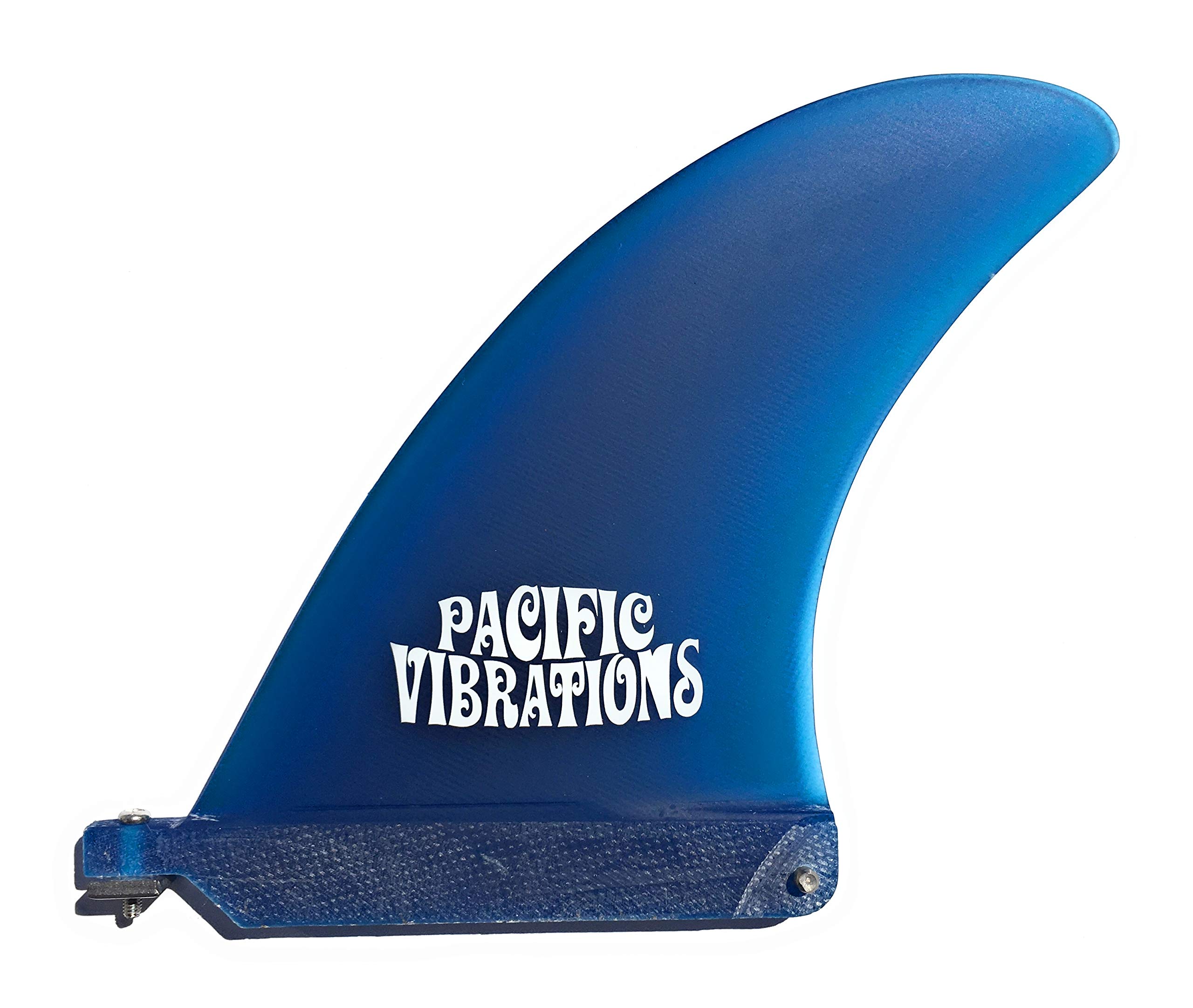 PACIFIC VIBRATIONSSurfboard Longboard Bonzer fin - 6" Center Blue Resin Tint