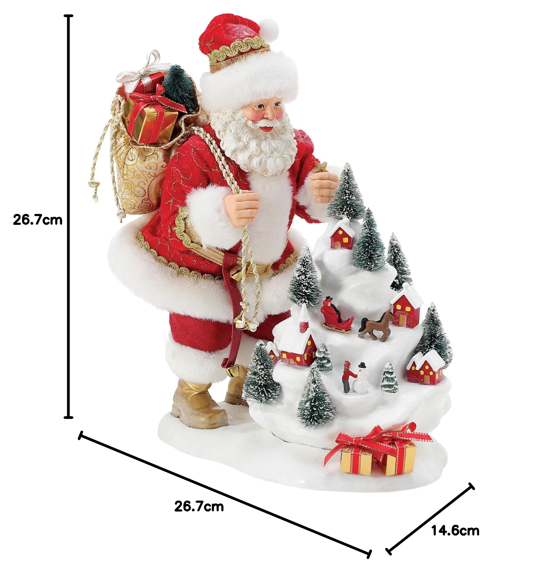 Department 56 Possible Dreams Figurine de Village de Noël Père Noël 26,7 cm Multicolore