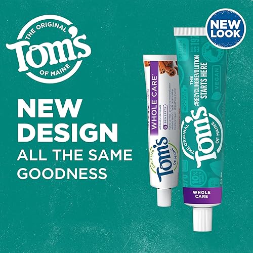 Miniatura 2 de Toms of Maine Whole Care - Pasta de dientes natural con fluoruro clavo de canela 40 onzas paquete de 3 el embalaje puede variar