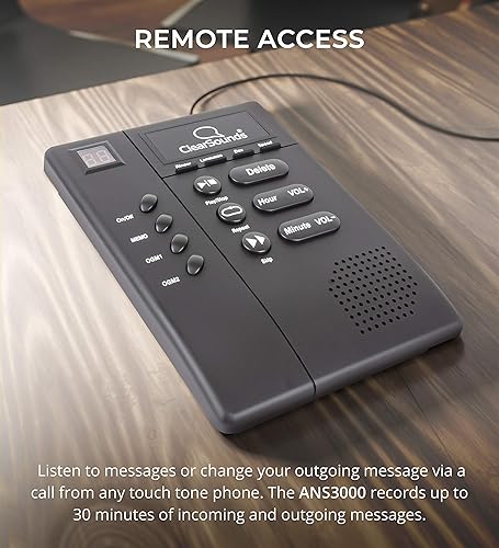 Miniatura 5 de Máquina contestadora amplificada ANS3000 para teléfonos analógicos línea fija con hasta 30dB de amplificación