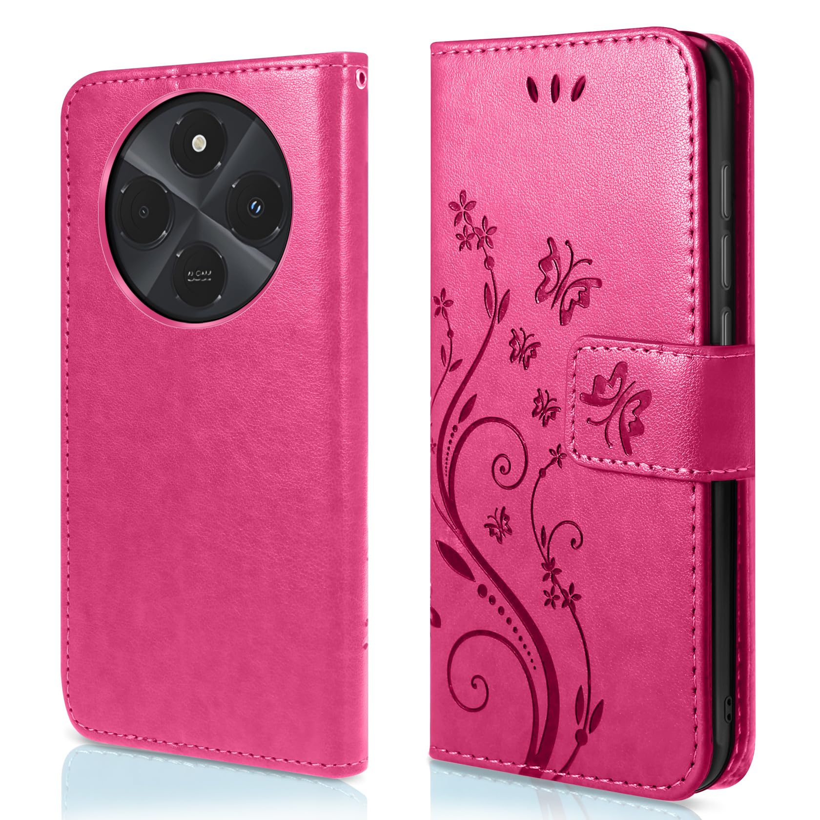 Handyhülle Für Xiaomi Redmi 14C / Poco C75 / Redmi A4 5G – PU Leder Flip Case Mit Standfunktion, Kartenfach & Schutzfolie